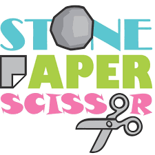 Stone paper scissor logo 